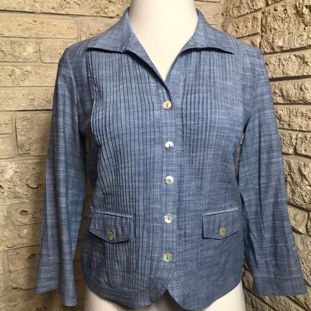 Chico’s chambray blouse/jacket